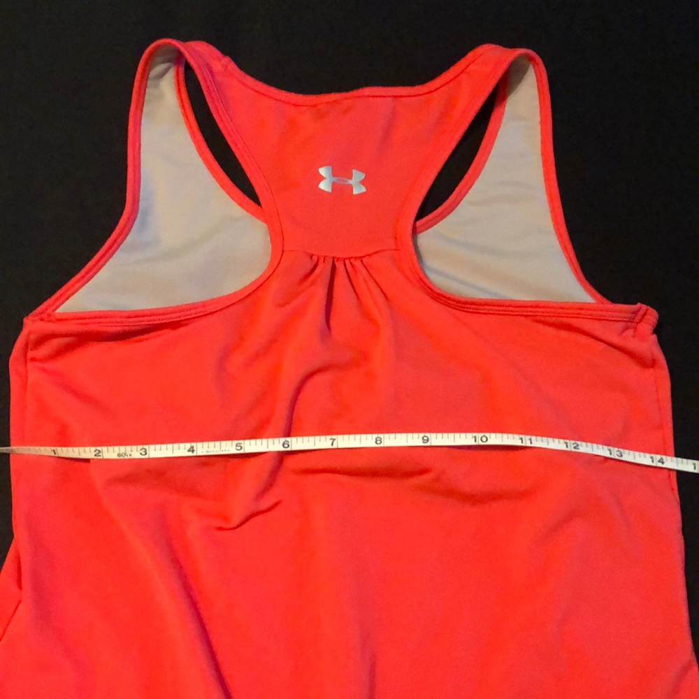 Under Armour Racerback EUC Coral Built In Bra/Semi Fitted Size Small —#018 - Picture 9 of 13